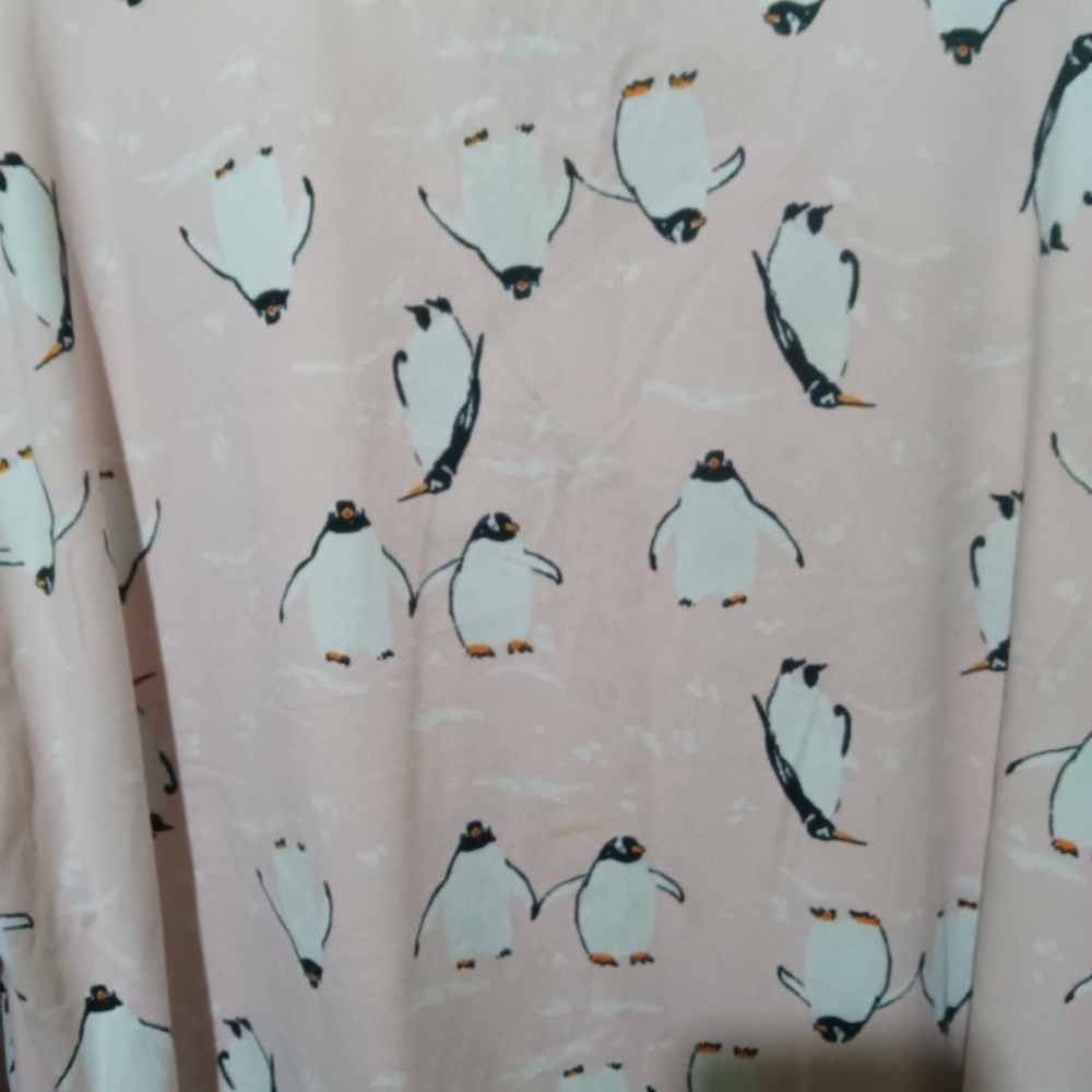 Pink Penguin Print Long Sleeve Shirt - Picture 7 of 7